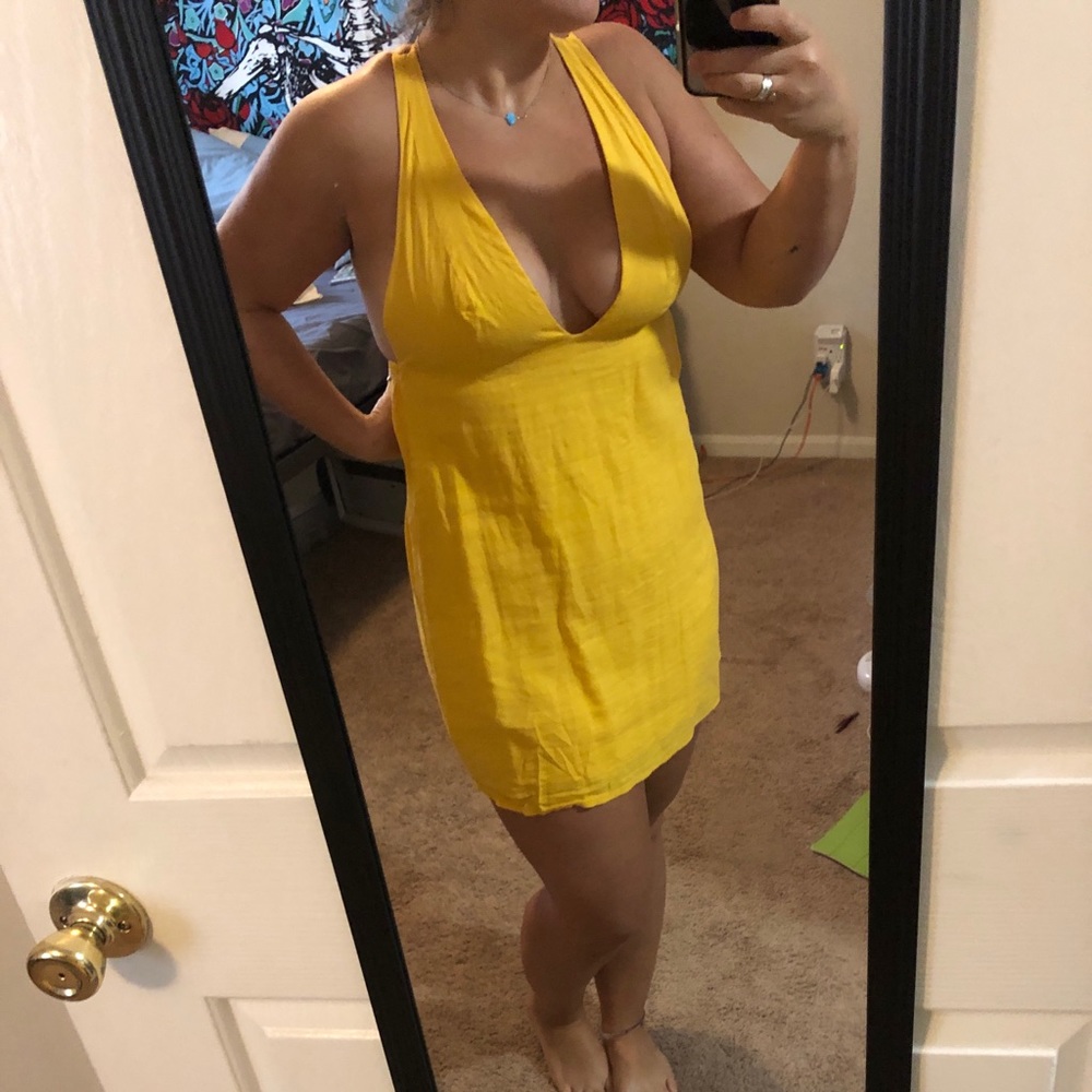 Yellow Linen UO Sundress